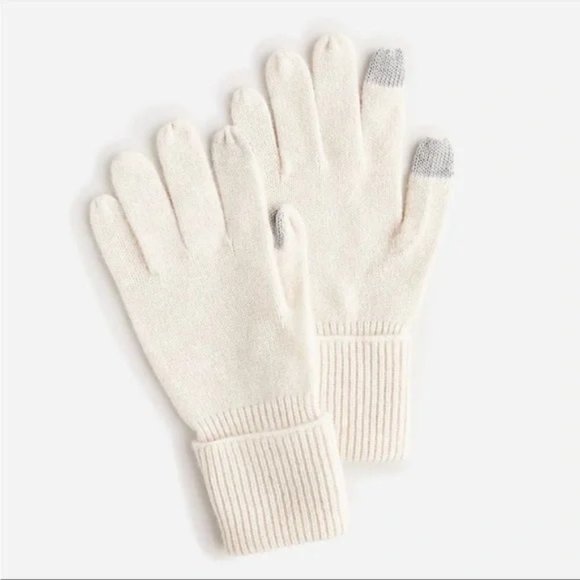 J. Crew Cashmere touchscreen gloves Natural - Picture 1 of 6
